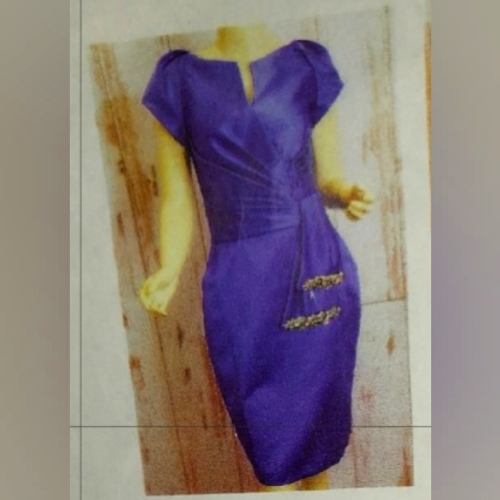 Beautiful BLUE-INK Dress for All Occasions Enzoani Love Couture Sz 8-12 NWT